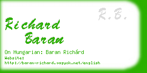 richard baran business card